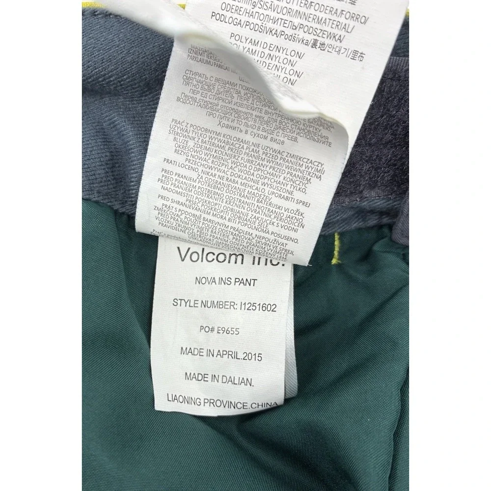 Volcom Nova Ins Highlighter Yellow Snowboard Pants Youth XL Insulated Ski Modern